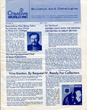 Stan Kenton Creative World Magazine - May 1973