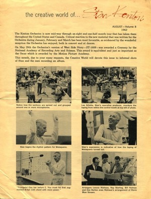 Stan Kenton Creative World Magazine - August 1962