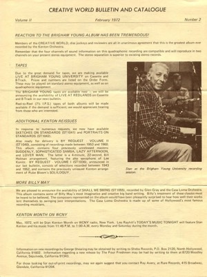 Stan Kenton Creative World Magazine - February 1962