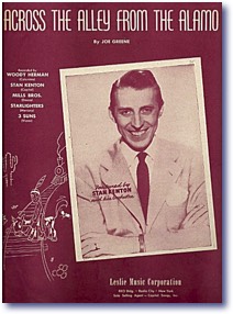 Sheet music to Across the Alley From the Alamo