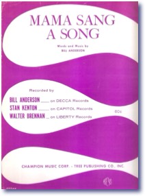 Sheet music to Mama Sang A Song